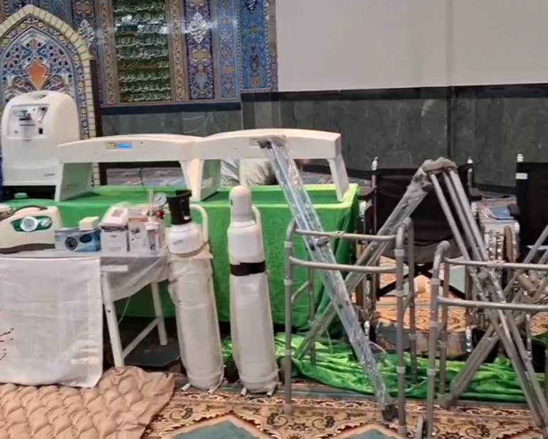 اهدای یک میلیارد تومان تجهیزات پزشکی به خانه هلال مسجد فاطمه الزهرا زیرکوه